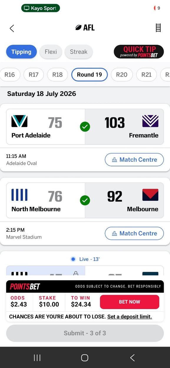 WakoPredicts AFL proof screenshot 6